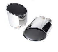 Tuyau d'Échappement pour A4 A5 A6 A7 RS4 RS5 RS6 RS7 Silencieux Tuyau d'échappement en Acier Inoxydable 1 Paire d'embouts d'échappement Tuyaux d'échappement Voiture(D)