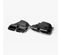 Tuyau D'échappement Pour Benz W205 C200 C300 C180 C260L Modification C63 Pour AMG Quad Sortie Échappement Embouts D'échappement En Acier Inoxydable Silencieux Voiture(Le noir)