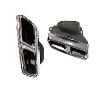 Tuyau D'échappement Pour Benz Classe S W222 Mise À Niveau Tuyau D'échappement Pour AMG 63 Noir Carré Bouche Quadruple Sortie Silencieux Embout Buse Tuyau D'échappement(2017-2020 Silvery C)