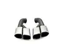 Tuyau D'éChappement Pour Cayenne 2015-2017 Une Paire D'accessoires Voiture Tuyau Silencieux En Acier Inoxydable Embouts D'échappement Gorge Queue Silencieux D'éChappement(Rouge)