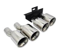 Tuyau D'Échappement Pour F10 F11 520i 523i 525i 528i 530i Double Tuyau D'échappement Vers Embout De Silencieux Quadruple Look M5(Silver a)