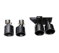 Tuyau D'Échappement Pour F10 F11 520i 523i 525i 528i 530i Double Tuyau D'échappement Vers Embout De Silencieux Quadruple Look M5(Noir)
