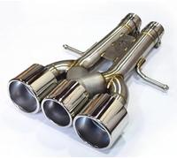 Tuyau d'Échappement Pour Les Versions À Moteur À Essence Pour Civic De Dixième Génération 2019, Tuyaux D'échappement Bleu Brûlé Avec Trois Sorties(Argent)