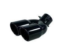 Tuyau d'échappement Silencieux d'échappement pour arrière universel à Double baril, noir pour sortie en titane, accessoires de voiture acier inoxydable(Black W)