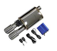 Tuyau d'échappement Silencieux Système D'échappement Acier Inoxydable Contrôle Soupape Électrique Kit Tuyau Angle Réglable Buse Carbone Terminal d'échappement(RIGHT 63MM B)