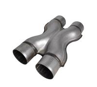 tuyau d'échappement Système D'échappement Entrée/sortie 2.25 "/2.5" XPipe 2.25/2.5 Pouces Double Adaptateur Pointe Silencieux Connecteur Tuyau Embout d'échappement(2.5inch Dual)