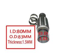 Tuyau D'échappement Tube D'échappement Universel Pour Voiture Connexion Flexible Télescopique Soufflet Tressé Connecteur Tuyau De Silencieux En Acier Inoxydable Soudé Double Extrémité Conseils(Slottin