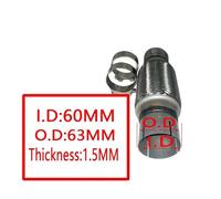 Tuyau D'échappement Tube D'échappement Universel Pour Voiture Connexion Flexible Télescopique Soufflet Tressé Connecteur Tuyau De Silencieux En Acier Inoxydable Soudé Double Extrémité Conseils(Slottin