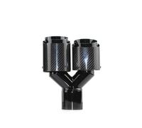 Tuyau d'échappement Tuyau D'échappement Modifié Style Voiture Silencieux Gorge Queue À Double Sortie Acier Inoxydable 304 Embouts d'échappement(60 out 101mm)