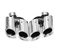 Tuyau d'Échappement Tuyau D'échappement Pour Voiture Quad Tuyau D'échappement Du Tuyau D'échappement Pour Macan 3.0T 2019-2024 Embout Silencieux Tuing(Silver B)