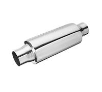 Tuyau D'Échappement Universel 2 "en Acier Inoxydable Voiture Tuyau D'échappement Silencieux Résonateur 51mm Entrée/Sortie Embout D'échappement Tube Silencieux Embout D'Échappement