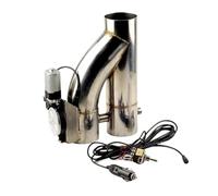 tuyau d'échappement Universel Type Y SS304, 2 "/2.5"/3 Pouces, Réglable, Découpe Électronique Avec Deux Valves Électriques Par Commande Commutateur Embout d'échappement(2.25inch)