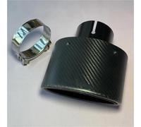 Tuyau D'échappement Voiture 1 Embout D'échappement Ovale Pour Voiture Mat Fibre Carbone Pour Système D'échappement Embout D'échappement Silencieux Pour Toutes Voitures Embout Tuyau D'échappement(ID 63