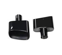 Tuyau D'échappement Voiture 1 Paire D'embouts De Silencieux D'échappement De Grande Taille (160 Mm Et 210 Mm) en Acier Inoxydable Chromé Noir, Tube Carré pour Voiture(Black 160mm)