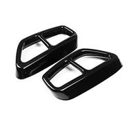Tuyau D'éChappement Voiture 2 Pièces Voiture Silencieux D'échappement Tuyau Pointe D'échappement Couvercle Garniture Acier Inoxydable Noir Argent Pour B&MW Série 5 G30 G31 2017 2018 Embout Echappement