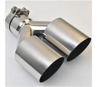 Tuyau d'échappement voiture Embout d'échappement de silencieux universel Gorge queue En acier inoxydable Tuyau Pour arrière voiture Silencieux Exportation en Automobile(48MM IN- 76MM OUT)