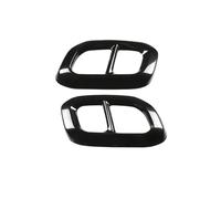 Tuyau d'échappement voiture Garniture Cache D'embout D'échappement Pare Chocs Arrière Cadre Silencieux Pour Mercedes Pour Benz GLC GLE GLS W167 X253 X167 2020 2021 2022(Noir)