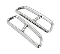 Tuyau D'éChappement Voiture pour A-UDI A6 C7 2 Pièces Chrome Voiture Échappement Queue Tuyaux Décoration Cadre Queue Gorge Tuyau Modifié Couverture Garniture 2016-2018 Embout Echappement