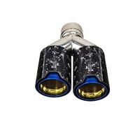 Tuyau D'éChappement Voiture pour B&MW Série Embouts D'échappement Universels en Fibre De Carbone Forgé Embouts De Silencieux Embout De Silencieux Bleu Brûlé en Acier Inoxydable Embout Echappement