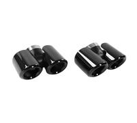 Tuyau d'échappement voiture Pour embout d'échappement quadruple remplacement de gorge queue en fibre carbone acier inoxydable pour Land pour Rover pour Defender(Noir)