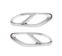 Tuyau d'échappement voiture Pour Mercedes Pour Benz ABCE GLC CLS-Class W177 W247 W205 W213 X253 C257 Garniture Couvercle D'embout Silencieux D'échappement Arrière(Argent)