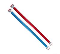 Tuyau d'entrée et de sortie pour chauffe-eau en acier inoxydable avec design ondulé et raccord NPT 1/2" (30 cm)