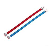 Tuyau d'entrée et de sortie pour chauffe-eau en acier inoxydable avec design ondulé et raccord NPT 1/2" (100 cm)
