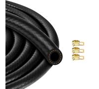 Tuyau d'Essence Kit - 1 Mètre Ø 8mm Durite Carburant NBR - avec 3 Pièces Colliers de Serrage Acier Inoxydable - pour Moto, Voiture, Camion, Tracteur, Tondeuse et Petit Moteur