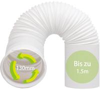 Tuyau d'évacuation d'air 130 mm, tuyau pour climatiseur, climatiseur mobile, sèche-linge, hotte aspirante, sèche-linge, longueur 1,5 m