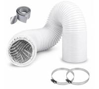 Tuyau d'évacuation d'air 150 mm, tuyau d'évacuation 150 mm, adaptateur de tuyau flexible en aluminium de 2 m, raccord de réduction diamètre 115, 145, 160 mm, tuyau en aluminium pour sèche-linge,