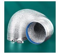 Tuyau d'evacuation d'air, Durite D'échappement, Flexible de Ventilation Gaine Alu Flexible en Aluminium Double Couche, pour Restaurant, Cuisine Professionnelle, Snack, Food Truck(2m,180mm)