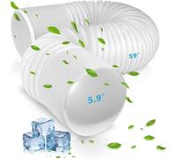 Tuyau d'évacuation d'air flexible pour climatiseur, diamètre : 150 mm, longueur : 1,5 m, compatible avec LG, Delonghi
