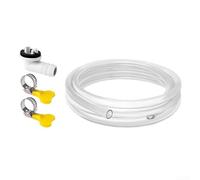 Tuyau d'évacuation de climatisation de 3 m avec connecteur de 15 mm et deux colliers de serrage pour fuites d'eau