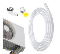 Tuyau d'évacuation de climatiseur portable - Connecteur 15 mm, tube transparent de 70,87 pouces modèle B, clip de fixation rapide, kit de vidange CA | Évacuation d'eau de condensation anti-fuite pour