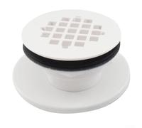 Tuyau d'évacuation de douche avec corps en PVC et couvercle en maille d'acier inoxydable pour une utilisation sur les bases de douche en acrylique ou en fibre de verre avec raccords de tuyau standard