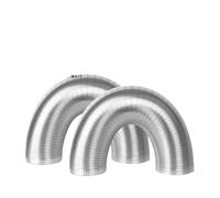 Tuyau d'évacuation de fumée semi-flexible en aluminium pur, tuyau de ventilation for hotte de cuisinière, résistant aux hautes températures, Φ150-250, 1,5/2 m(180mmx4m)