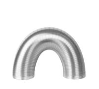 Tuyau d'évacuation de fumée semi-flexible en aluminium pur, tuyau de ventilation for hotte de cuisinière, résistant aux hautes températures, Φ150-250, 1,5/2 m(150mmx1.5m)