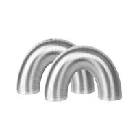 Tuyau d'évacuation de fumée semi-flexible en aluminium pur, tuyau de ventilation for hotte de cuisinière, résistant aux hautes températures, Φ150-250, 1,5/2 m(150mmx4m)