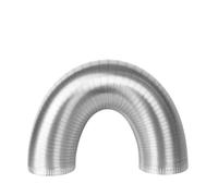 Tuyau d'évacuation de fumée semi-flexible en aluminium pur, tuyau de ventilation for hotte de cuisinière, résistant aux hautes températures, Φ150-250, 1,5/2 m(170mmx1.5m)