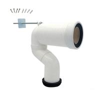Tuyau d'évacuation de toilettes pour plomberie domestique Longueur réglable | Kit de relocalisation de tuyau d'égout en PVC haute résistance avec joints en caoutchouc pour toilettes murales facile à