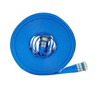 Tuyau d'évacuation d'eau 5,1 cm 30,5 m en PVC, tuyau plat industriel pour chantier, résistant à 90 psi, tuyau anti-incendie pour irrigation, drainage et agriculture