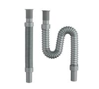 Tuyau d'évacuation d'égout universel extensible et flexible de 1-1/4 po anti-odeurs for évier de cuisine, 17-42 pouces(Grey rubber wire)
