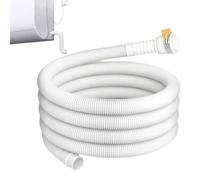 Tuyau d'évacuation des eaux usées pour climatiseur mobile, 3 m - Tuyau d'extension flexible avec renfort - Avec pince de raccordement en caoutchouc coupable - Pour tuyau d'évacuation de 2,5 cm de