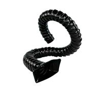 Tuyau d'évacuation des fumées de soudage, Bras de conduit articulé avec capot et valve, 50/75 mm, 0,8-2 m, noir(Od-5cm/2,L1.5M/4.9FT)
