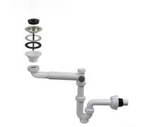Tuyau d'évacuation en acier inoxydable de 32 mm avec design coudé en U et couvercle en PVC pour les installations de vidange de lavabo soutenant l'hygiène