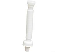 Tuyau d'évacuation en PVC blanc avec bouchon poussoir fonctionnel et blocage efficace des odeurs pour les installations d'évier (blanc)