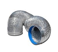 Tuyau D'Evacuation Flexible Ø 80/100/110/120/150/160/170/180/200mm Gaine Flexible Aluminium Tuyau D'aération De D'evacuation d'air Résistant À La Chaleur Et Imperméable avec 2 Colliers Serrage (Color