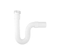 Tuyau d'Evacuation Flexible 39cm Renforcé pour Evier / Lavabo Blanc