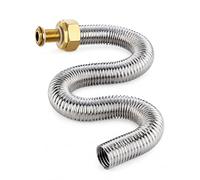 Tuyau d'évacuation flexible en acier inoxydable 304 pour four vapeur et cuiseur à riz - Tube 25mm/32mm avec raccords inox/laiton, longueur extensible 0,6-10 mètres(32mm-6.5 meters/21.3 ft)