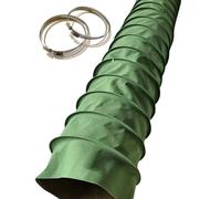 Tuyau d'évacuation flexible en toile for sèche-linge, conduit d'extraction de 1 m de long avec spirale en fil d'acier et paroi intérieure en silicone(32.5cm/100cm)